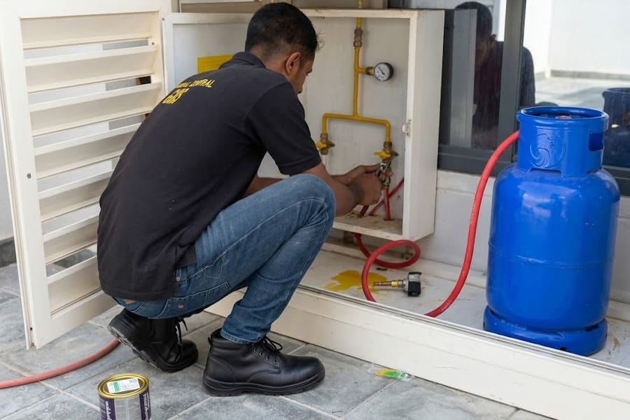 تمديد غاز مركزي